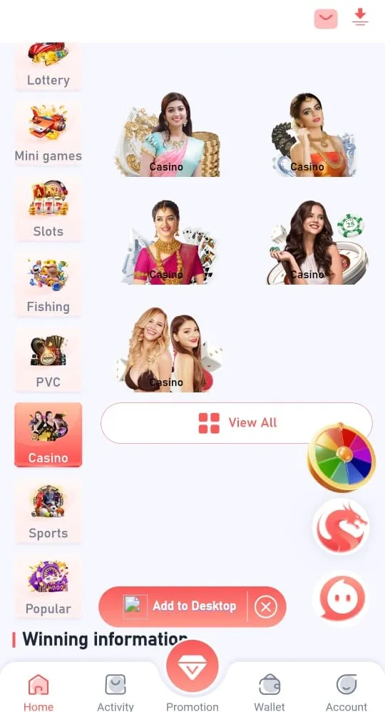 Games in TS Earning APP